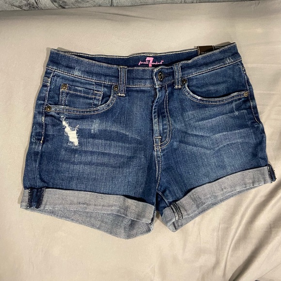 7 for All Mankind Kids Jean Shorts - Picture 2 of 2